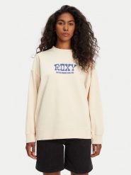 Roxy Bluza ERJFT04941 Beżowy Regular Fit. Brązowe bluzy bez kaptura Roxy, xs, bez wzorów, z bawełny, bez kaptura. Za 259.99 zł.