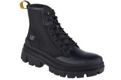 Trapery unisex, Caterpillar Hardwear Hi Boot. Czarne traperki Caterpillar, bez wzorów, z materiału, sportowe, bez obcasa, bez zapięcia. Za 499.99 zł.