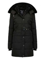 Geographical Norway Płaszcz pikowany "Bettino" w kolorze czarnym rozmiar: XL. Czarne płaszcze Geographical Norway, xl, bez wzorów, bez kaptura. Za 380.34 zł.