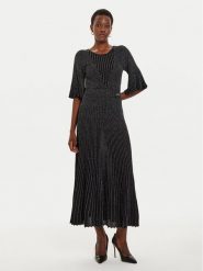 KARL LAGERFELD Sukienka dzianinowa 246W1316 Czarny Regular Fit. Czarne sukienki KARL LAGERFELD, xs, bez wzorów, z dzianiny, bez kołnierzyka, bez ramiączek. Za 649.99 zł.
