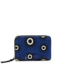 Desigual Duży Portfel Damski 23WAYP22 Niebieski. Niebieskie portfele Desigual, bez wzorów, ze skóry. Za 149.99 zł.