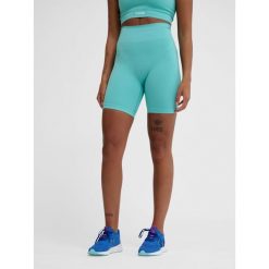 Damskie wysokie legginsy bezszwowe Hummel Alive. Niebieskie legginsy Hummel, bez wzorów, z materiału, sportowe. Za 152.50 zł.