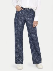 ONLY Spodnie materiałowe Evita 15362397 Granatowy Wide Leg. Niebieskie spodnie materiałowe ONLY, bez wzorów, z materiału. Za 299.99 zł.