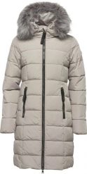 Płaszcz damski Loap Taslira Beżowy. Brązowe płaszcze Scarpa, na zimę, s, bez wzorów, z futra, biznesowe, bez kaptura. Za 362.99 zł.