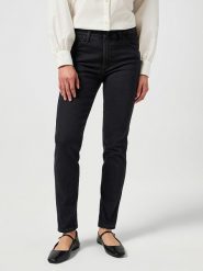 Wrangler Dżinsy "Piper"- Slim fit - w kolorze czarnym rozmiar: W28/L32. Czarne jeansy Wrangler, l, z aplikacjami, klasyczne. Za 178.79 zł.