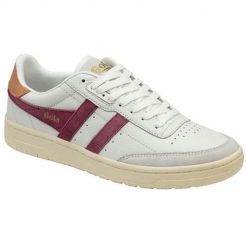 Buty do chodzenia damskie Gola Falcon. Białe buty treningowe Gola, bez wzorów, z jeansu, bez zapięcia, trekkingowe. Za 437.65 zł.