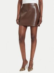 Guess Spódnica z imitacji skóry W6YD09 W2902 Brązowy Regular Fit. Brązowe spódnice Guess, xs, z aplikacjami, ze skóry. Za 344.99 zł.