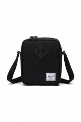 Herschel saszetka kolor czarny. Czarne nerki i saszetki Herschel, bez wzorów, bez dodatków. Za 209.99 zł.