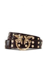 Pinko Pasek Damski Love Puzzle Belt H3 20222 PLT01 1H2146.A086 Brązowy. Brązowe paski Pinko, bez wzorów, ze skóry. Za 949.99 zł.