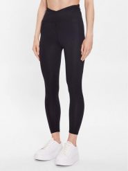 DKNY Sport Legginsy DP2P3052 Czarny Classic Fit. Czarne legginsy DKNY Sport, bez wzorów, z syntetyku, sportowe. Za 199.99 zł.