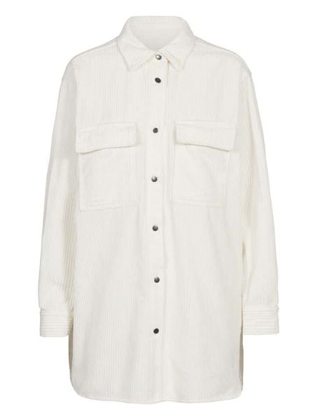 Herrlicher Koszula sztruksowa "Amazone" w kolorze kremowym rozmiar: M. Brązowe koszule Herrlicher, m, bez wzorów, z bawełny, bez kołnierzyka, bez ramiączek. Za 175.67 zł.