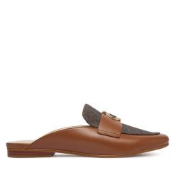 Klapki MICHAEL Michael Kors. Brązowe klapki MICHAEL Michael Kors, bez wzorów, bez obcasa, bez zapięcia. Za 679.99 zł.