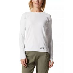 Koszulka sportowa damska Mountain Hardwear Crater Lake z długim rękawem. Szare t-shirty sportowe MOUNTAIN HARDWEAR, l, bez wzorów, bez ramiączek, rowerowe. Za 269.00 zł.