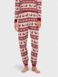 ONLY Spodnie dzianinowe Xmas 15272160 Czerwony Regular Fit. Czerwone spodnie materiałowe ONLY, bez wzorów, z dzianiny. Za 139.99 zł.