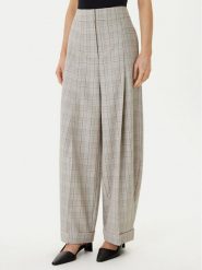 BOSS Spodnie materiałowe Telda1 50553949 Beżowy Oversize. Brązowe spodnie materiałowe Boss, bez wzorów, z materiału. Za 1,349.00 zł.