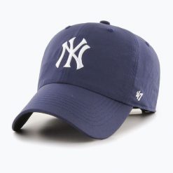 Czapka z daszkiem 47 Brand New York Yankees Brrr CLEAN UP. Niebieskie czapki z daszkiem 47 Brand, na wiosnę, bez wzorów. Za 89.99 zł.