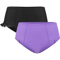 Figi bikini shape (2 pary) bonprix czarny-lila. Bikini marki bonprix. Za 89.98 zł.