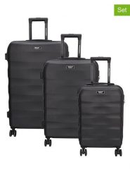 Beagles Walizki (3 szt.) w kolorze czarnym rozmiar: onesize. Czarne walizki Beagles. Za 497.95 zł.