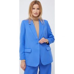 Vero Moda marynarka jednorzędowa gładka. Niebieskie marynarki i żakiety Vero Moda, bez wzorów, klasyczne, bez ramiączek. Za 209.99 zł.