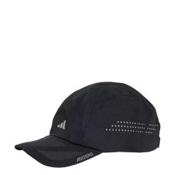 Czapka Runningxadizero Lightweight CLIMACOOL. Czarne czapki z daszkiem adidas, bez wzorów, z materiału. Za 144.60 zł.