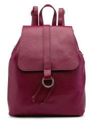 ORE10 Skórzany plecak "Bosar" w kolorze bordowym - 33 x 36 x 11 cm rozmiar: onesize. Czerwone plecaki ORE10, bez wzorów, z materiału, bez dodatków. Za 404.99 zł.