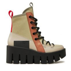 Botki United Nude. Brązowe botki United Nude, bez wzorów, bez obcasa, na koturnie, bez zapięcia. Za 1,119.00 zł.
