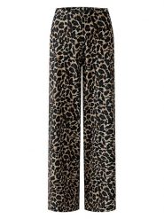 Miss Lagotte Spodnie w kolorze beżowo-czarnym rozmiar: 44. Brązowe spodnie materiałowe Miss Lagotte, bez wzorów, z materiału, z podwyższonym stanem. Za 126.99 zł.