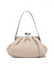 Weekend Max Mara Torebka Cubico 2625516124600 Brązowy. Brązowe kopertówki Weekend Max Mara, bez wzorów, ze skóry, wizytowe, bez dodatków. Za 1,839.00 zł.