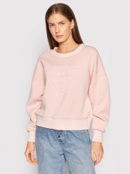 Guess Bluza Corina W1BQ04 K7UW2 Różowy Relaxed Fit. Czerwone bluzy Guess, l, z aplikacjami, z wiskozy, bez kaptura. Za 279.99 zł.