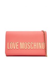 LOVE MOSCHINO Torebka JC4103PP1MKD0464 Koralowy. Pomarańczowe kopertówki Love Moschino, bez wzorów, ze skóry, wizytowe, bez dodatków. Za 389.99 zł.