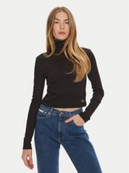 Calvin Klein Jeans Golf J20J224196 Czarny Regular Fit. Czarne swetry Calvin Klein Jeans, xxl, bez wzorów, z bawełny, bez ramiączek. Za 119.99 zł.