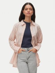 Vero Moda Koszula Elina 10336329 Różowy Loose Fit. Czerwone koszule Vero Moda, l, bez wzorów, z bawełny, bez kołnierzyka, bez ramiączek. Za 169.99 zł.