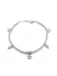 CHARM'S Srebrna bransoletka z zawieszką rozmiar: onesize. Szare bransoletki CHARM'S, srebrne. Za 182.72 zł.