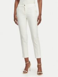 Morgan Spodnie materiałowe 222-PLIME.F Biały Regular Fit. Białe spodnie materiałowe Morgan, bez wzorów, z materiału. Za 299.99 zł.