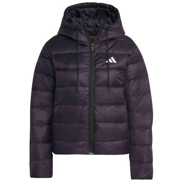 Kurtka damska adidas Essentials Climawarm Light Down Hoodie. Czarne kurtki adidas, na zimę, xl, bez wzorów, z materiału, klasyczne, z kapturem. Za 449.99 zł.