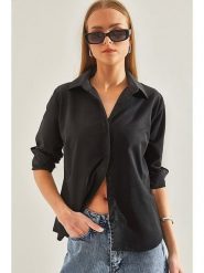 Bianco Lucci Koszula w kolorze czarnym rozmiar: XL. Czarne koszule Bianco Lucci, xl, bez wzorów, bez kołnierzyka, bez ramiączek. Za 47.82 zł.