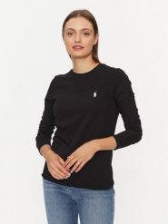 Polo Ralph Lauren Bluzka 211898699003 Czarny Regular Fit. Czarne bluzki Polo Ralph Lauren, xl, bez wzorów, z bawełny, bez kołnierzyka, bez ramiączek. Za 269.99 zł.