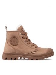 Palladium Trapery Pampa Hi Zip Wl 95982-254-M Brązowy. Brązowe traperki Palladium, bez wzorów, z nubiku, bez obcasa, bez zapięcia. Za 359.99 zł.