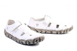 RIEKER L0362-80 white, półbuty letnie damskie. Białe półbuty wsuwane Rieker, na lato, bez wzorów, bez obcasa. Za 262.43 zł.