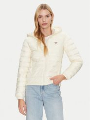 Guess Jeans Kurtka puchowa W5RL99 WHAB2 Écru Regular Fit. Kurtki Guess Jeans, s, z aplikacjami, z jeansu, bez kaptura. Za 599.99 zł.