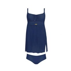 Strój kąpielowy plażowy damski tankini Self Tankini Fashion. Niebieskie bikini SELF HEAT, bez wzorów, sportowe. Za 191.38 zł.