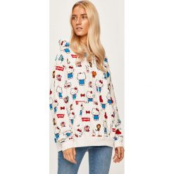 Levi's - Bluza x Hello Kitty. Białe bluzy Levi's, s, bez wzorów, z bawełny, z kapturem. Za 319.90 zł.