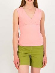 Blutsgeschwister Top "Mon Soleil Cache" w kolorze jasnoróżowym rozmiar: XL. Różowe topy Blutsgeschwister, xl, bez wzorów, z bawełny, bez kołnierzyka, bez ramiączek. Za 83.62 zł.