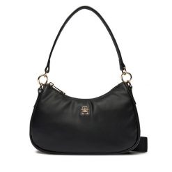 Torebka Tommy Hilfiger. Czarne torebki klasyczne Tommy Hilfiger, bez wzorów, klasyczne, bez dodatków. Za 249.99 zł.