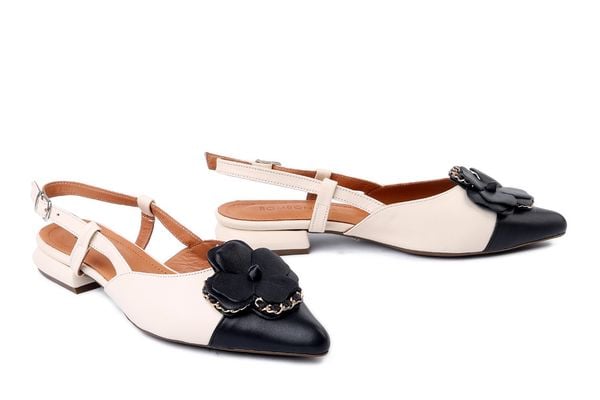 BOMBONELLA 10152343 beige-black, czółenka damskie. Brązowe baleriny Bombonella, bez wzorów, ze skóry, bez obcasa, na obcasie, bez zapięcia. Za 344.90 zł.