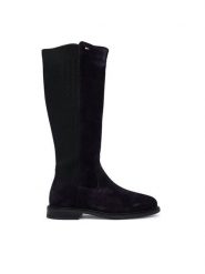 Tommy Hilfiger Kozaki Enamel Flag Suede High Chelsea FW0FW09574 Granatowy. Niebieskie kozaki Tommy Hilfiger, bez wzorów, ze skóry, bez obcasa, na płaskiej podeszwie, bez zapięcia. Za 849.99 zł.