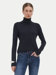 Liu Jo Golf WF6013 MS49I Granatowy Slim Fit. Niebieskie swetry Liu Jo, l, bez wzorów, z wiskozy, bez ramiączek. Za 429.99 zł.