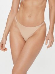 Guess Stringi O3YE02 KBS50 Beżowy. Brązowe stringi Guess, z aplikacjami, z bawełny. Za 79.99 zł.