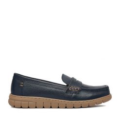 Mokasyny Go Soft. Niebieskie mokasyny GO SOFT, bez wzorów. Za 219.99 zł.