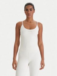 Guess Top V6RP14 KD952 Écru Slim Fit. Topy Guess, s, z aplikacjami, z syntetyku, bez kołnierzyka, bez ramiączek. Za 199.99 zł.